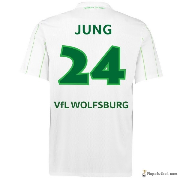 Camiseta VfL Wolfsburgo Replica Segunda Ropa Jung 2016/17 Blanco